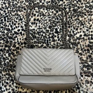Victoria's Secret Elegant Gray Chevron Shoulder Bag